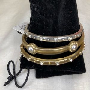 Multiple, Gold and Silver Bangle Bracelets